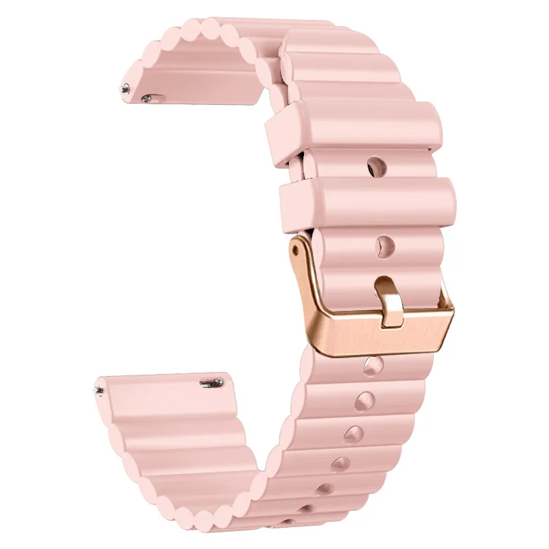 Elegant 20mm Silicone Bracelet Strap for Women - Stylish Smartwatch Wristband Accessories