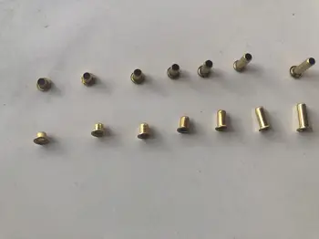 100PCS M2 M2.5 M3 Brass Eyelet Rivet Nut Through Hole Rivets Hollow Grommet