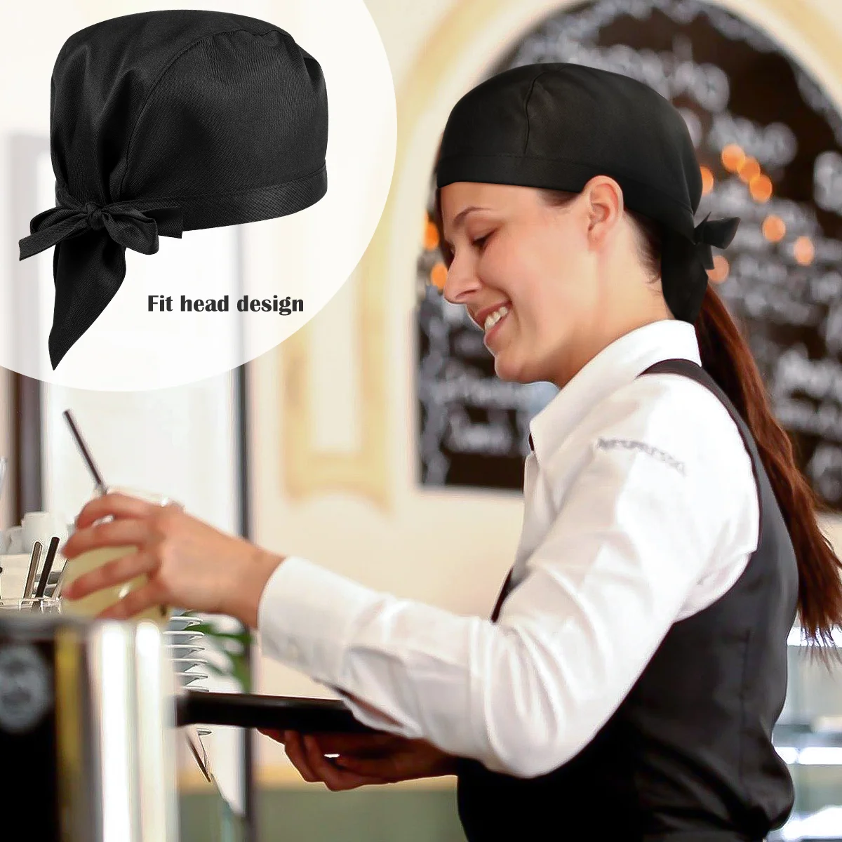 Cappello Chef cappelli berretto Scrub donna uomo berretti cucina pirata  Catering lavoro ristorante nero cucina Beanie uniforme Bbq Mens Service -  AliExpress