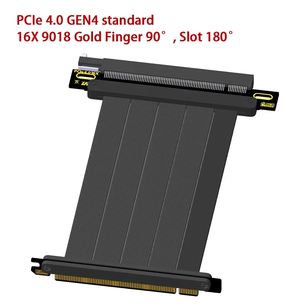 Cabo Extensor de Placa Gráfica Universal Alta Velocidade Placa de Vídeo Chassi Vertical Atx Rtx3090 Rtx4090 Gpu Pci-e 4.0 16x Gen4 Novo - Imagem 6