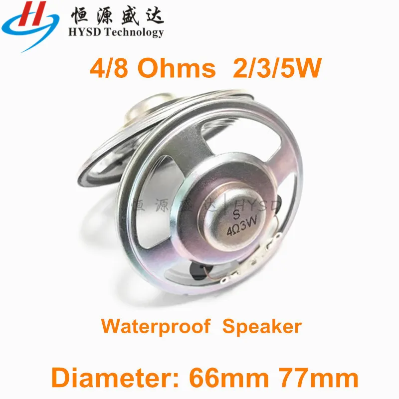 Compact Ultra-Thin Waterproof Speakers - 2-Pack with Multiple Wattage Options