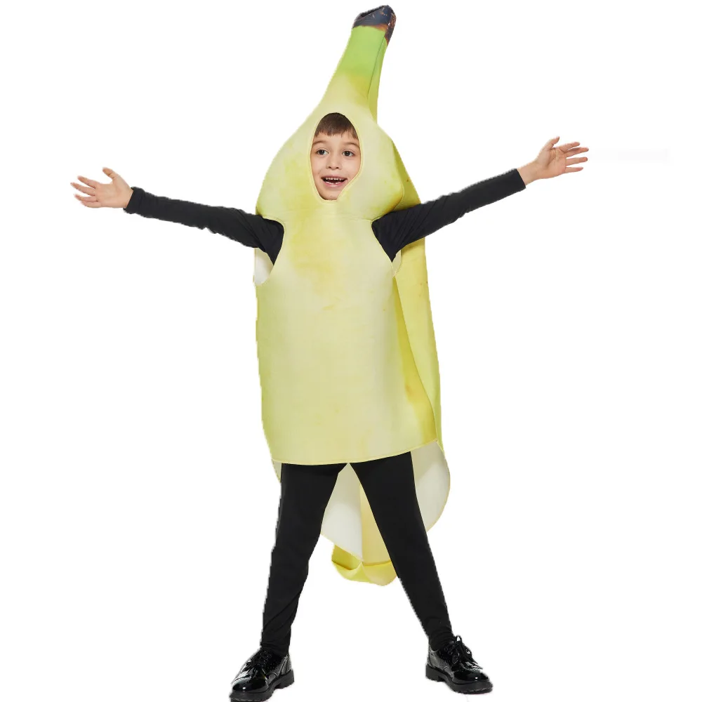 Unisex Boys Girls Funny Tricky Halloween Banana Costumes Kids Children