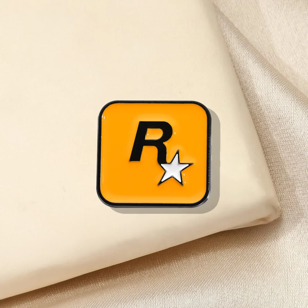 Letter Brooch R-star Universal Alloy Badge Clothes Backpack Scarf Accessories