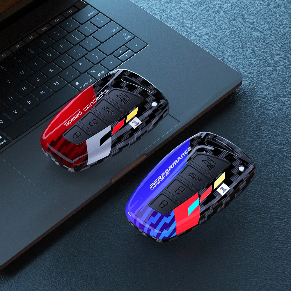 Premium ABS Carbon Car Key Case Cover