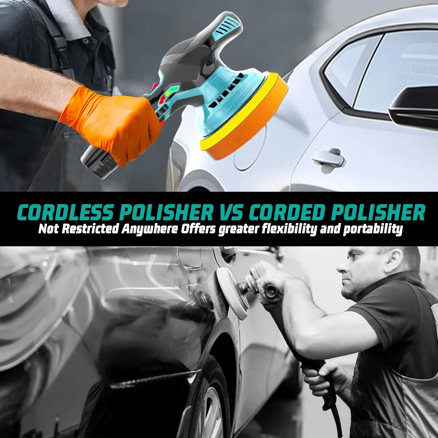 Cordless Car Polisher Rechargeable Electric Polishing Machine Automobiler Polishing Sealing Glaze Machine For Makita 18V Battery