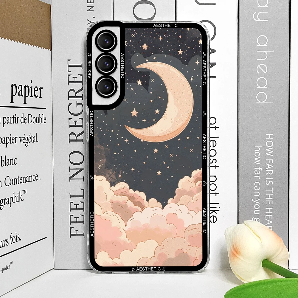 Beautiful Y2K Aesthetic Clouds and Moon Phone Case - Soft Cover