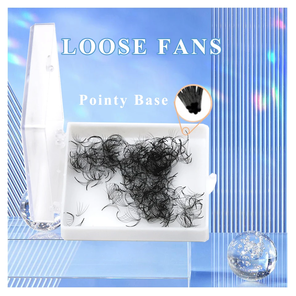 AGUUD Loose Fans Lashes Medium Sharp Stem Premade Volume Fan Lashes