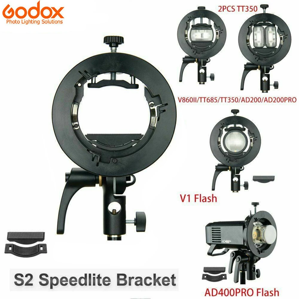 S2 Bowens Mount Flash S-type Holder Bracket Handheld Grip for V1 V860II AD200 A