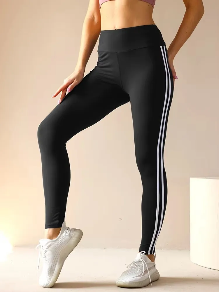 Women's Yoga Leggings High Waisted Elastic Soft Side Striped Fitness Yoga Pants Running pants Casual Tight Pants sports leggings,sports pants,yoga pants