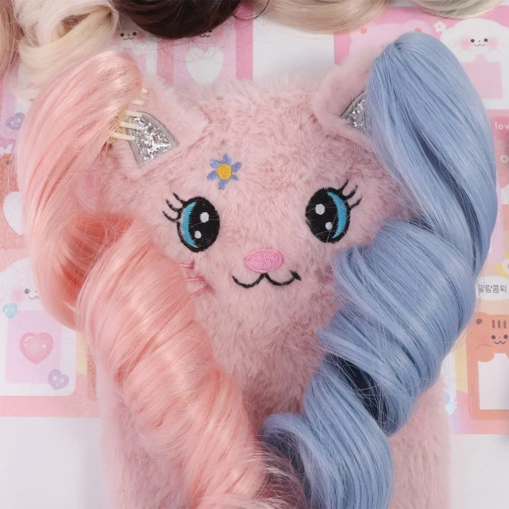 Msiredoll Wig Hair BJD Dolls Accessories For 20cm Cotton Doll Long Curly Hair Ponytail Chemical Fiber Wig