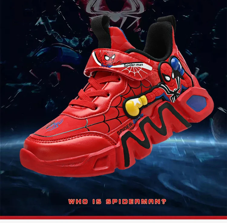 Description Picture 5 of itemIconic Brand Children's Boys' Shoes Spring Cartoon Kids' Red Waterproof Autumn Boys' Red PU Leather Sport Shoes Sneaker Size 26-37