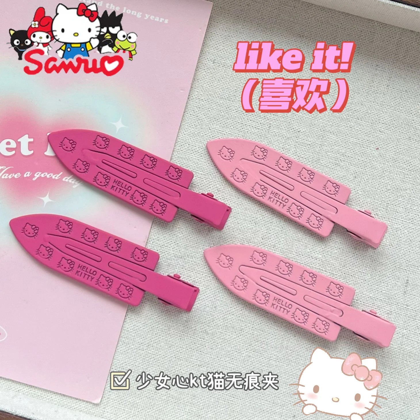 

Sanrio Kuromi Hello Kitty Melody Cinnamoroll Pochacco Hairpin Sweet No Marks Bangs Clip Cartoon Girly Heart Japanese Side Clip