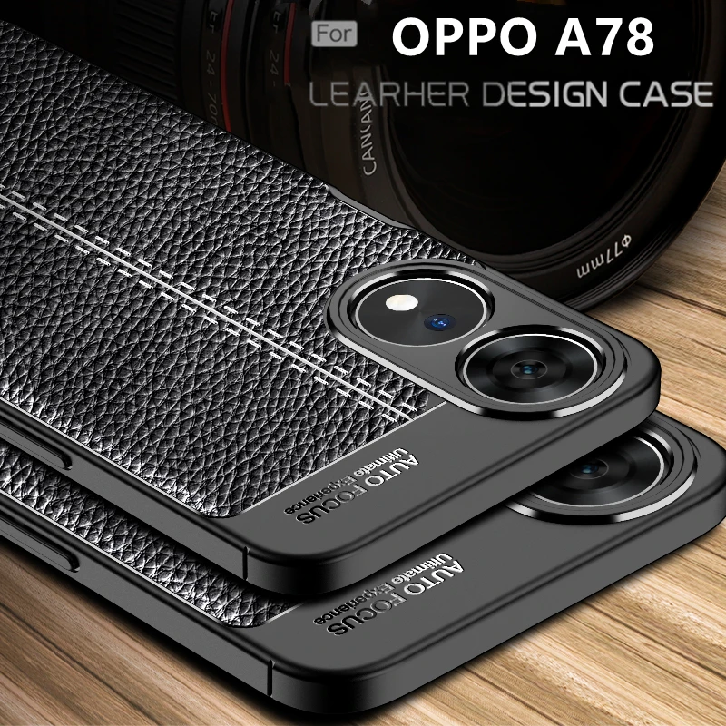 LCEHTOGYE Cover per Oppo A78 5G,Nero Custodie Morbido Silicone Case Ultra Sottile TPU Flessibile Protettiva Custodia per Oppo A78 5G (6,56) - KE44