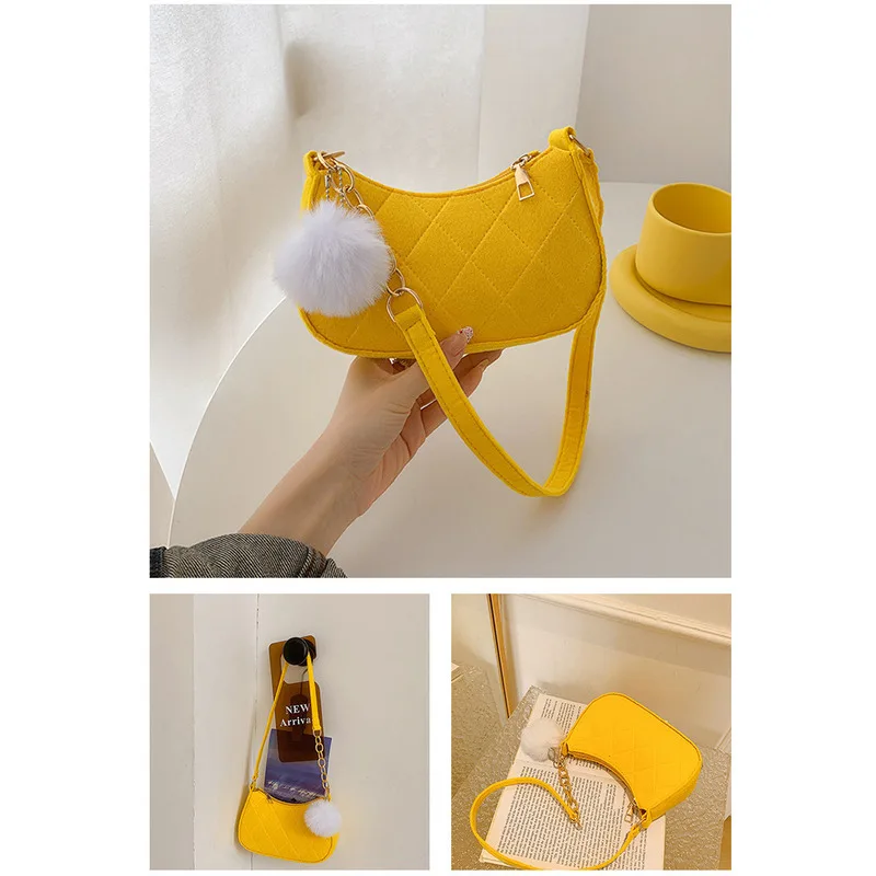 Leisure Women's Summer Fresh Trendy Underarm Temperament and Texture One Shoulder Fashionable Small Square Bag_voghion.com