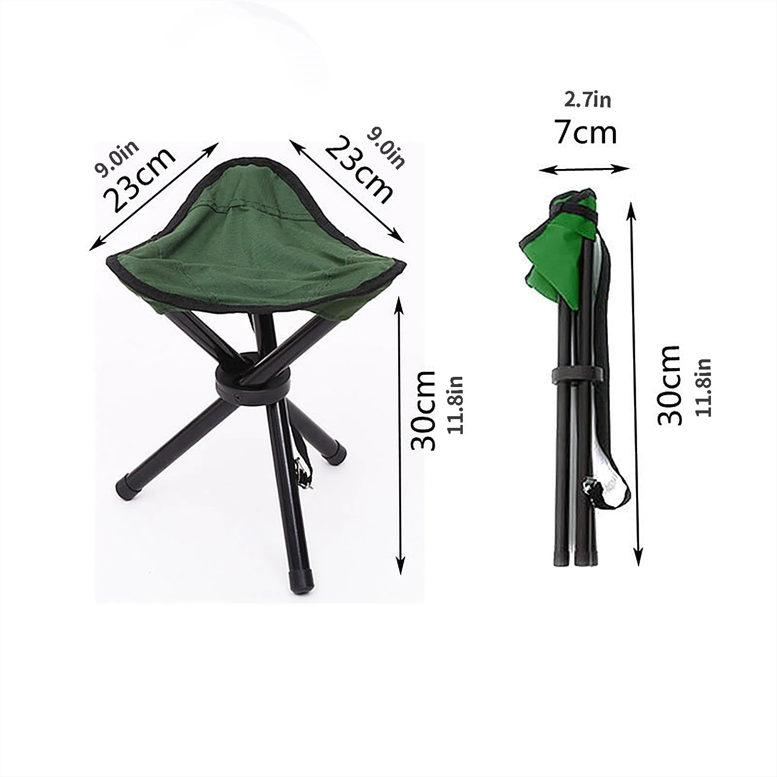 3 Leg Portable Outdoor Triangle-Chair Folding Stool Hiking Camping Fishing Seat For Friends