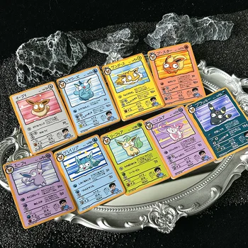 Anime PTCG Card Ugly-cute Style Eeveelution Card Eevee Vaporeon Jolteon Flareon Glaceon Umbreon Anime Card Birthday Gift Toy 1