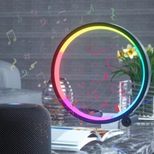 

Ring Lamp App Remote Sound Control Ring Lamp RGB Music Ambient Bedroom LED Night Light Desktop Rhythm Lighting Decoration