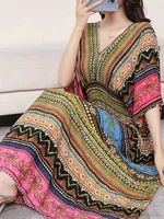 Elegant-Sweet-Bohemian-Style-V-neck-Elastic-Waist-Loose-Large-Swing-Flower-Printed-Girls-Summer-Dress.jpg