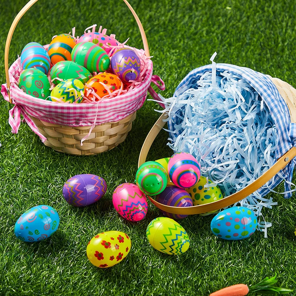 Uova Di Pasqua Riempibili 24 Pezzi - 7,6 Cm, In Plastica Per Alimenti, Ideali Per Cestini Pasquali, Caccia Alle Uova, Caramelle E Piccoli Giocattoli