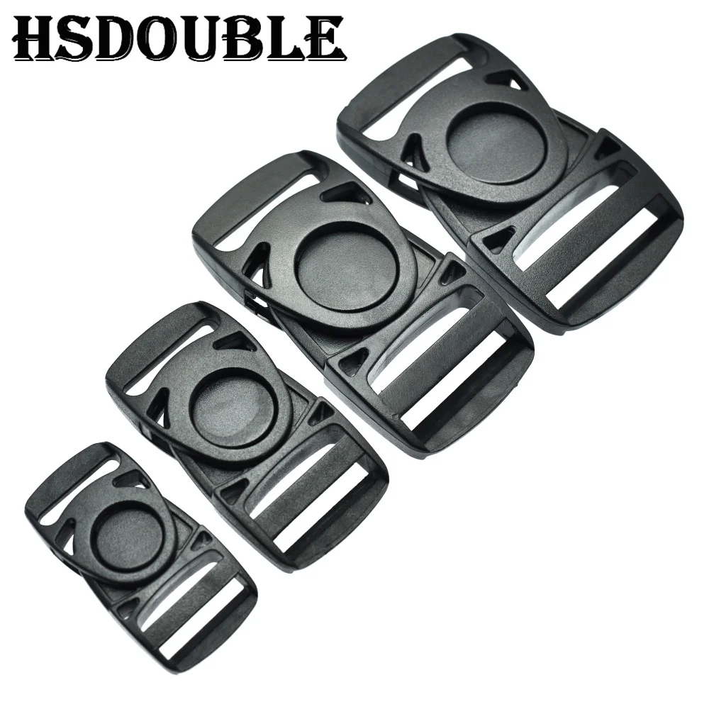 

50 Pcs/Pack Plastic Side Release Center Buckles Swing Head Swivel Style Backpack Straps Webbing 20mm 25mm 32mm 38mm