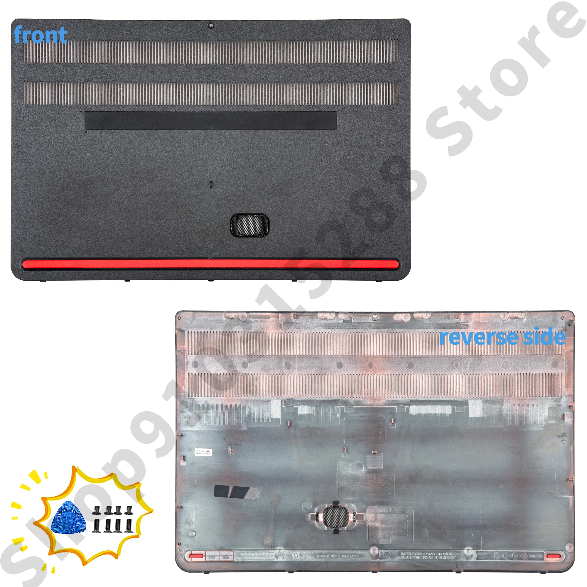 New LCD Back Cover For Dell Inspiron 15 7000 7557 7559 7557 P57F 01D0WN Bottom Case Palmrest Hinges Laptop Repair Parts