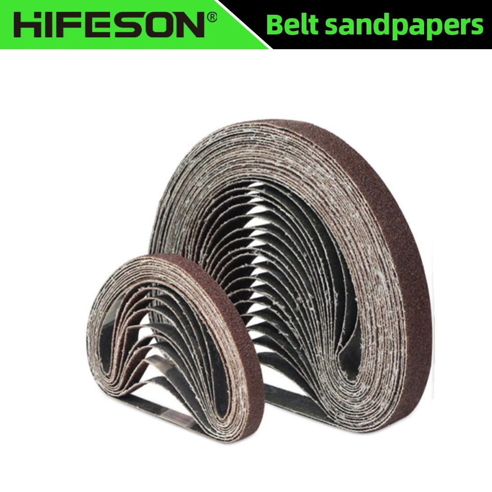 10 unids/lote 10mm/20mm cinta de lijado papeles de lija para 10x330 20x520 lijadora de correa de aire pulido Papaer grano