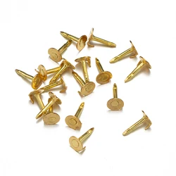100-Piece Metal Locking Pin Back Brooch Badge Holder Set for DIY Jewelry and Craft Accessories (Gold Pin)