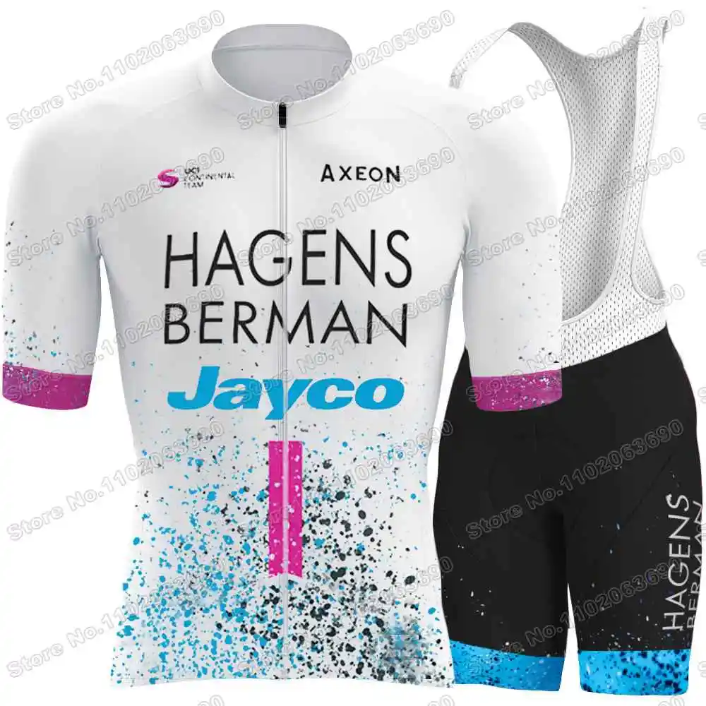 Hagens Berman Jayco Cycling Jersey Set Men Cycling Clothing Summer Short Sleeve Kit Road Bike Shirt Suit Bicycle Bib Shorts