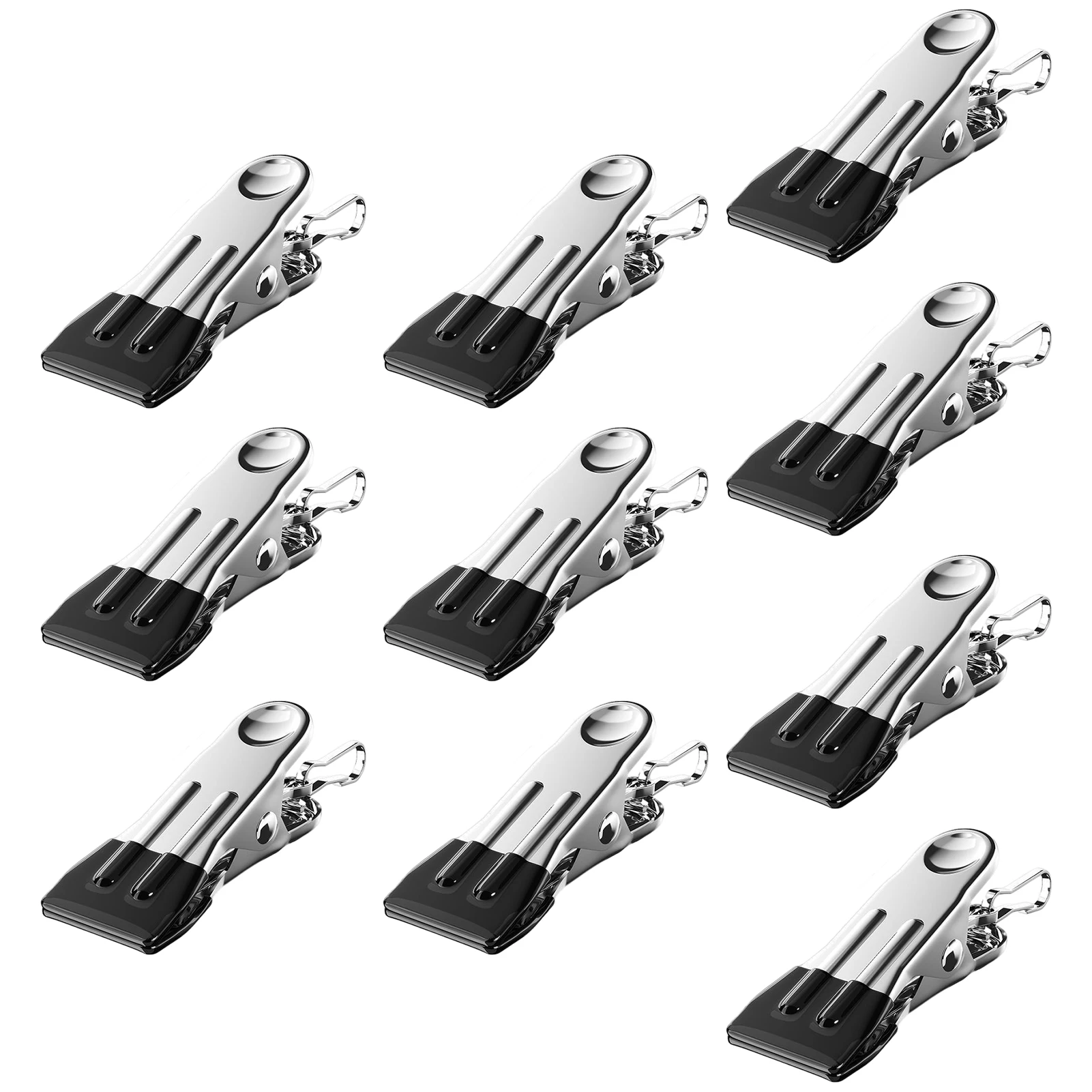 

10pcs Durable Towel Clip Clothes Pegs Practical Smooth Strong Spring Lightweight Universal Laundry Hook Windproof Clamp Sturdy