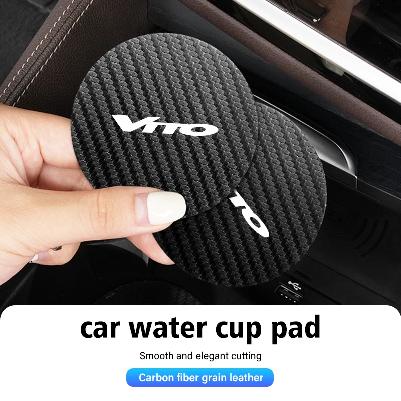 Car Non-slip Water Cup Bottle Mat Holder Anti-slip Pads 2Pcs For Benz W124 W203 W204 Vito Sprinter Viano W639 W638 V Class