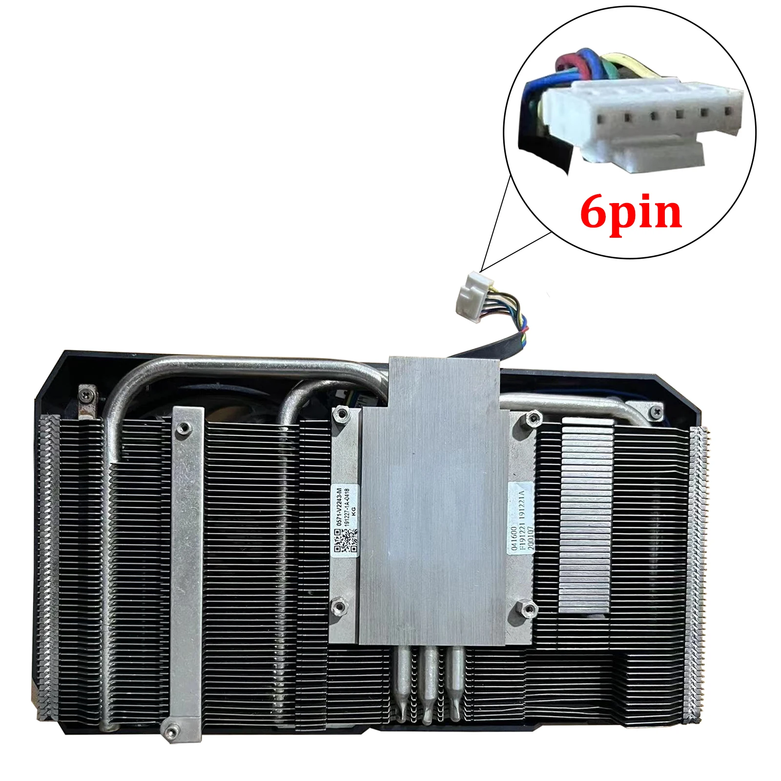 Radiador para Placa Gráfica Asus Placa de Vídeo Cooler Dissipador Gtx1660 Super Mini Tuf1660s - Imagem 3