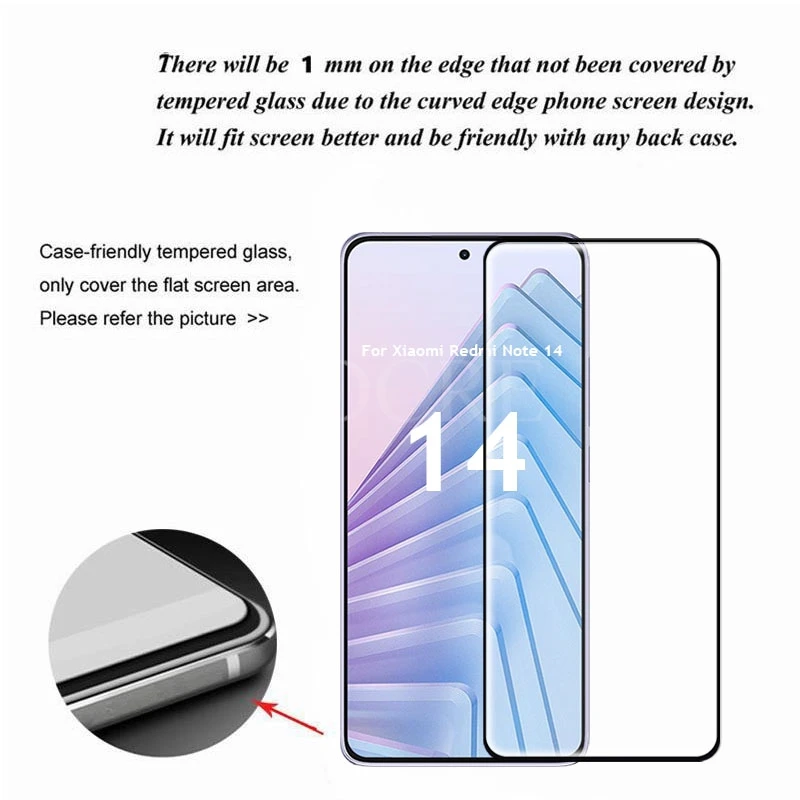 4-Pack Tempered Glass HD Screen Protector with Full Glue Adhesion
