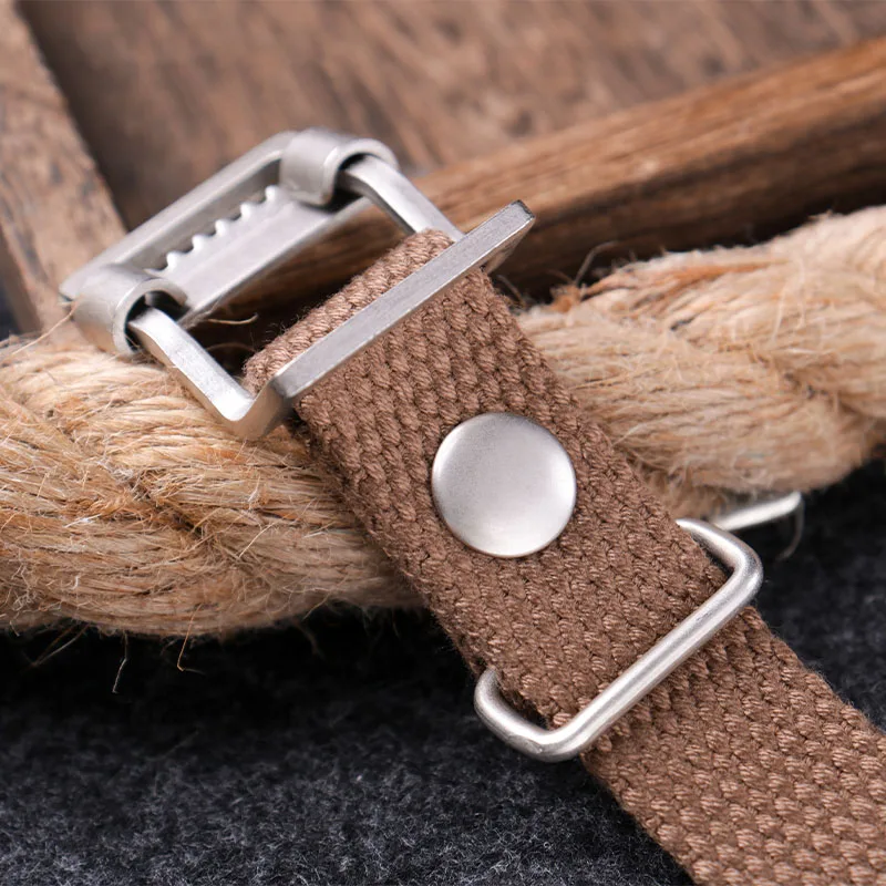 New Design Watch Strap 20mm 22mm Canvas Watch Band Texture Wristband Green Khaki Replacement Strap For Man Watch Gift