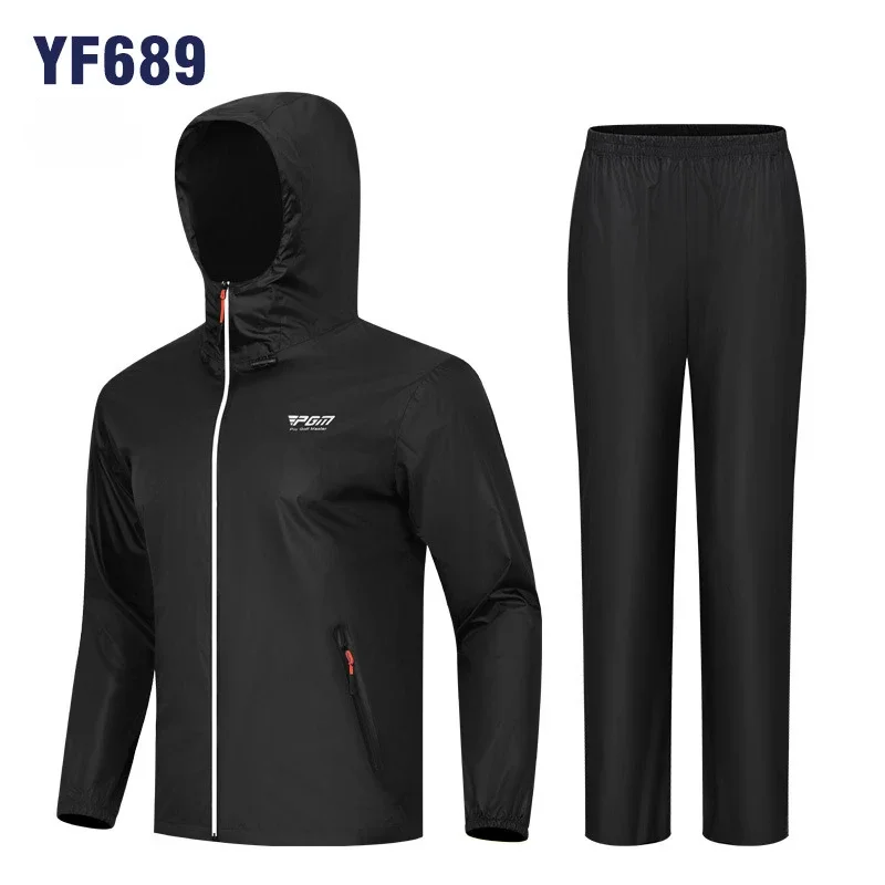 PGM Golf Raincoat Riding Hoodie Golf set Men's raincoat for rain protection, full body outfit, top, pants YF689