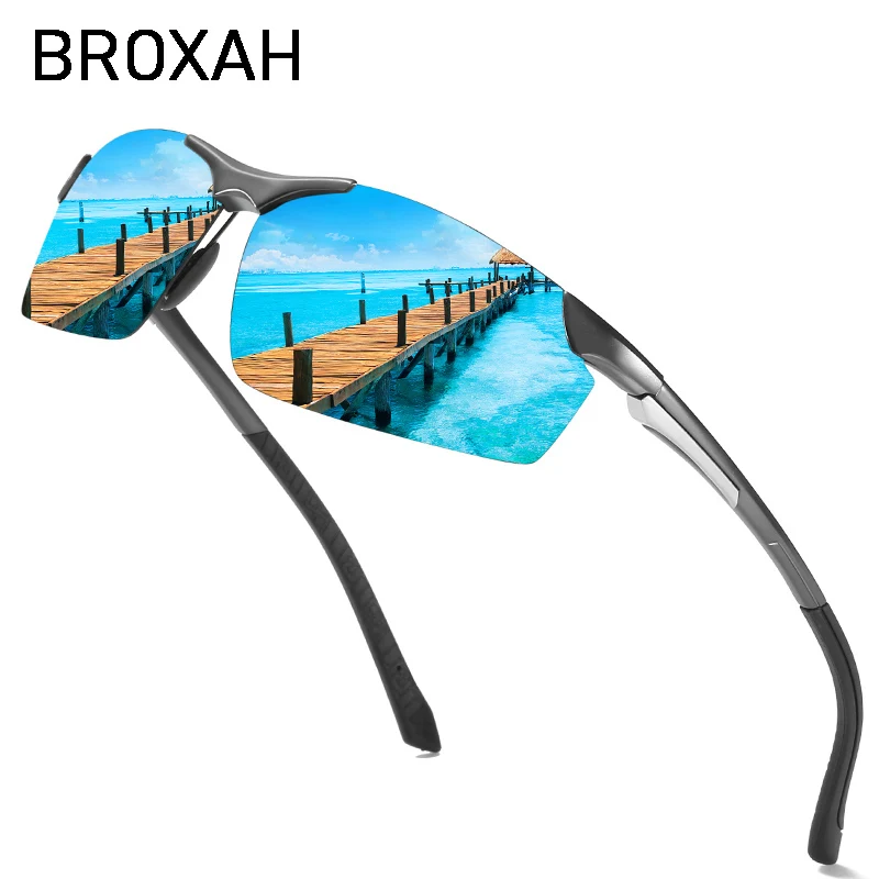 

High Quality Sport Sunglasses for Men 2023 Polarized Shades Aluminium Magnesium Frame Driving Fishing Glasses UV400 Gafas De Sol