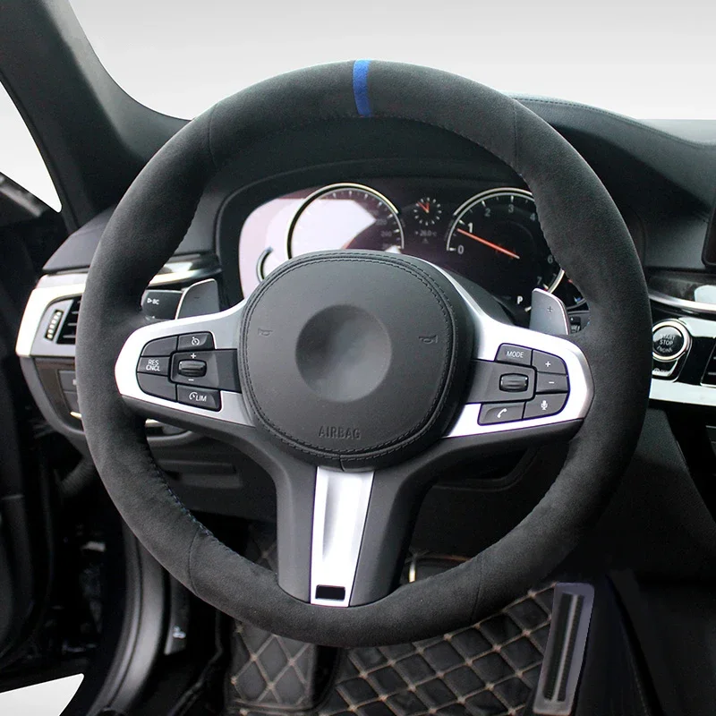 

Чехол рулевого колеса автомобиля в алькантаре для BMW M Sport G30 G31 G32 G20 G21 G14 G15 G16 X3 G01 X4 G02 X5 G05 чехол на руль