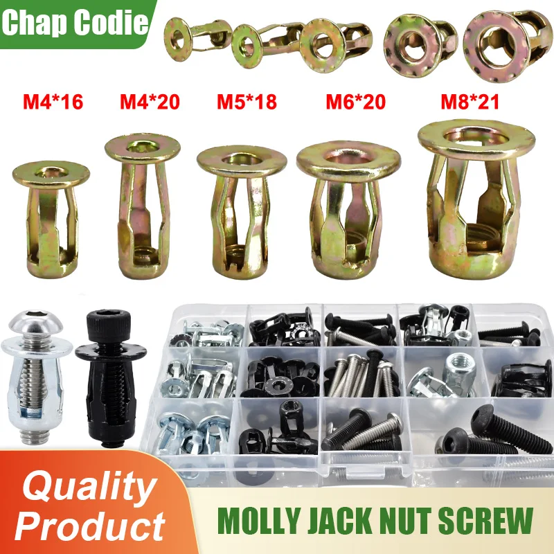 M4-M5-M6-M8-Molly-Jack-Nut-Petal-Shape-Metal-Rivet-Nut-License-Plate ...