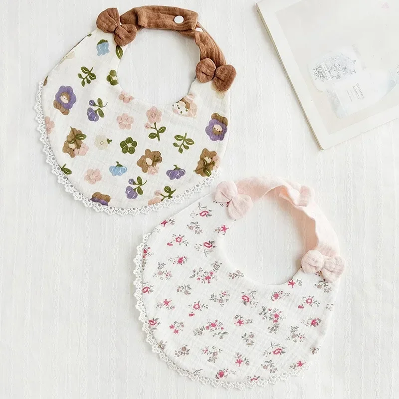

Simple Baby Stain and Leak Proof Gauze Drool Towel Infant Bib Newborn Bib Baby Cotton Drool Pocket