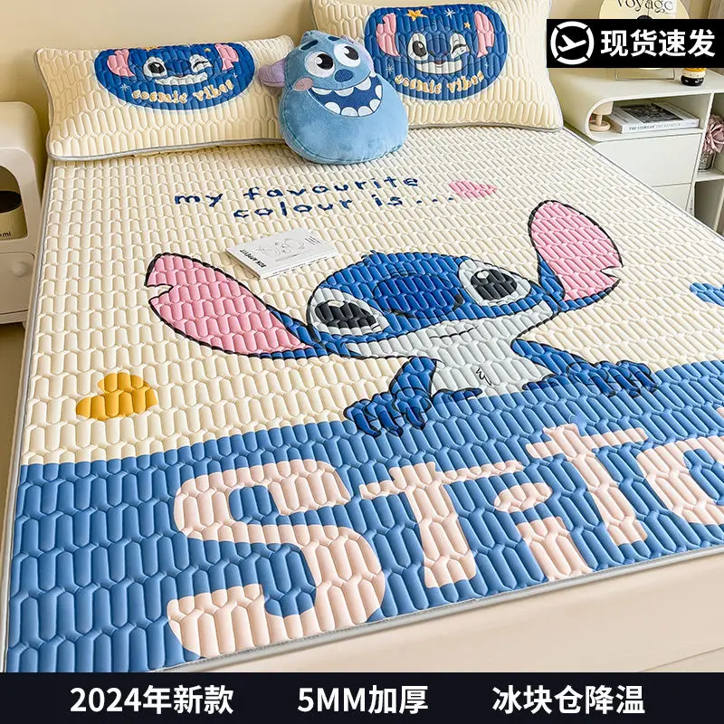 

Disney Kawaii Anime Latex Cool Mat Three Piece Set Cute Cartoon Summer Student Dormitory Single Person Ice Silk Mat Kids Toys