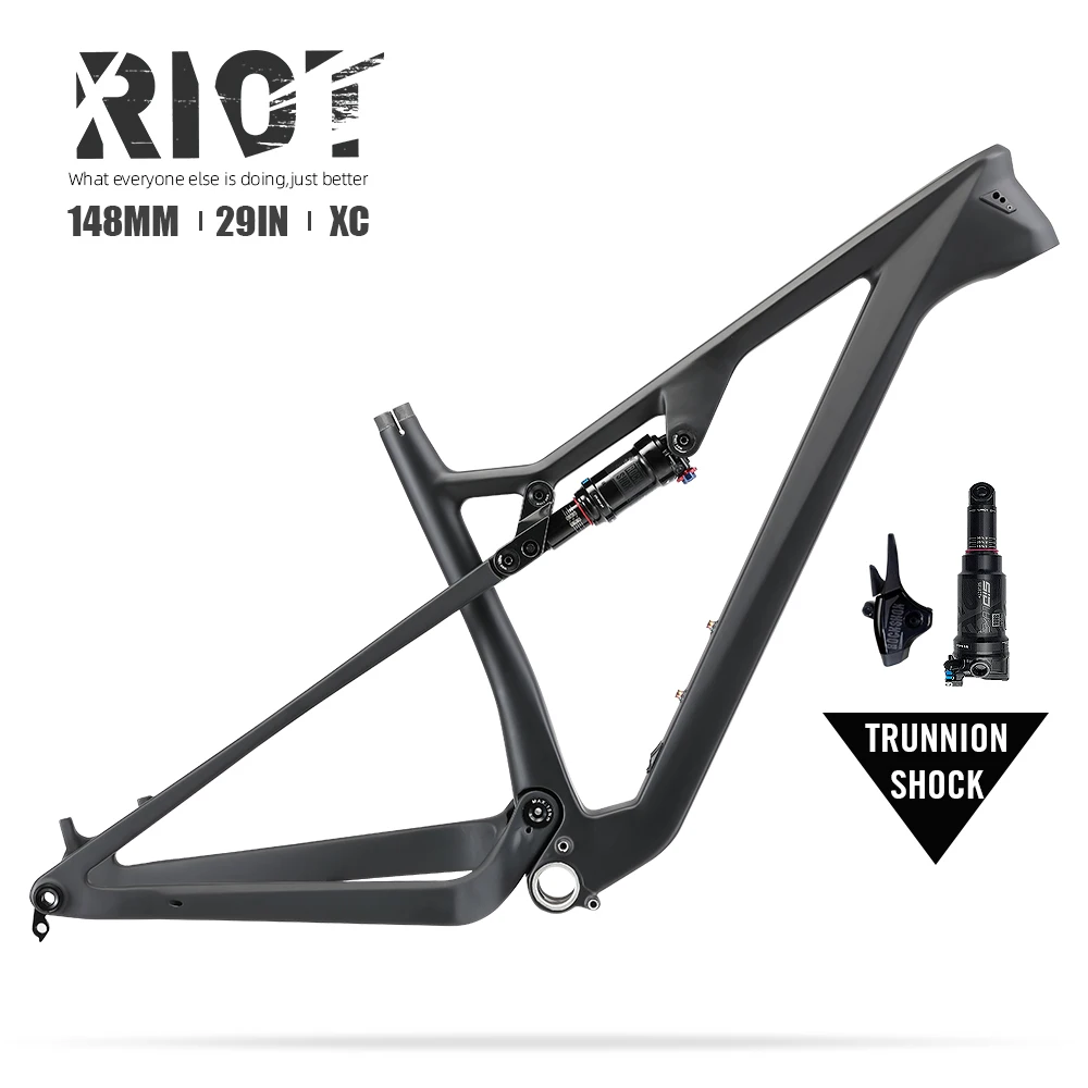 

2022 New Lexon Carbon Full Suspension Frame Cross Bicycle Country Trial AM DH XC Bike 29er Boost MTB 148MM DNM ROCKSHOX SHOCK