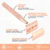 Double Edge Safety Razor for Women, with 10 pcs Safety Razor Blades Single Blade Razor Reusable Travel Essentials Women Razor 2