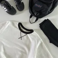 2024 Autumn New Baby Long Sleeve Casual Sweatshirt Letter X Embroidery Sweatshirt For Boys Girls Cotton Tops Toddler Pullover 6