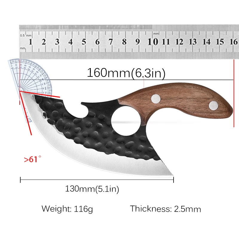 Multifunctional Meat Cutting Knife Stainless Steel Curved Knife Bottle Open Portable Cleaver Chef Slaughtering BBQ Tool kitchen knife,meat cleaver