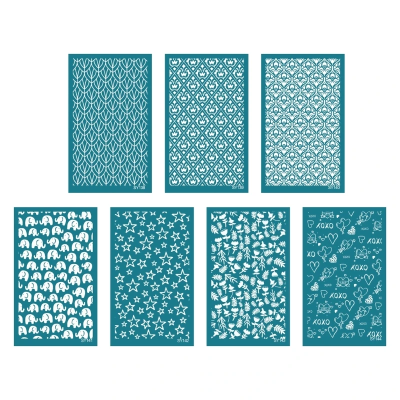 

D0AD 1 шт трафареты для шелковой ширмы с листьями для полимерной глины, листовой цветочный узор, многоразовый шелк