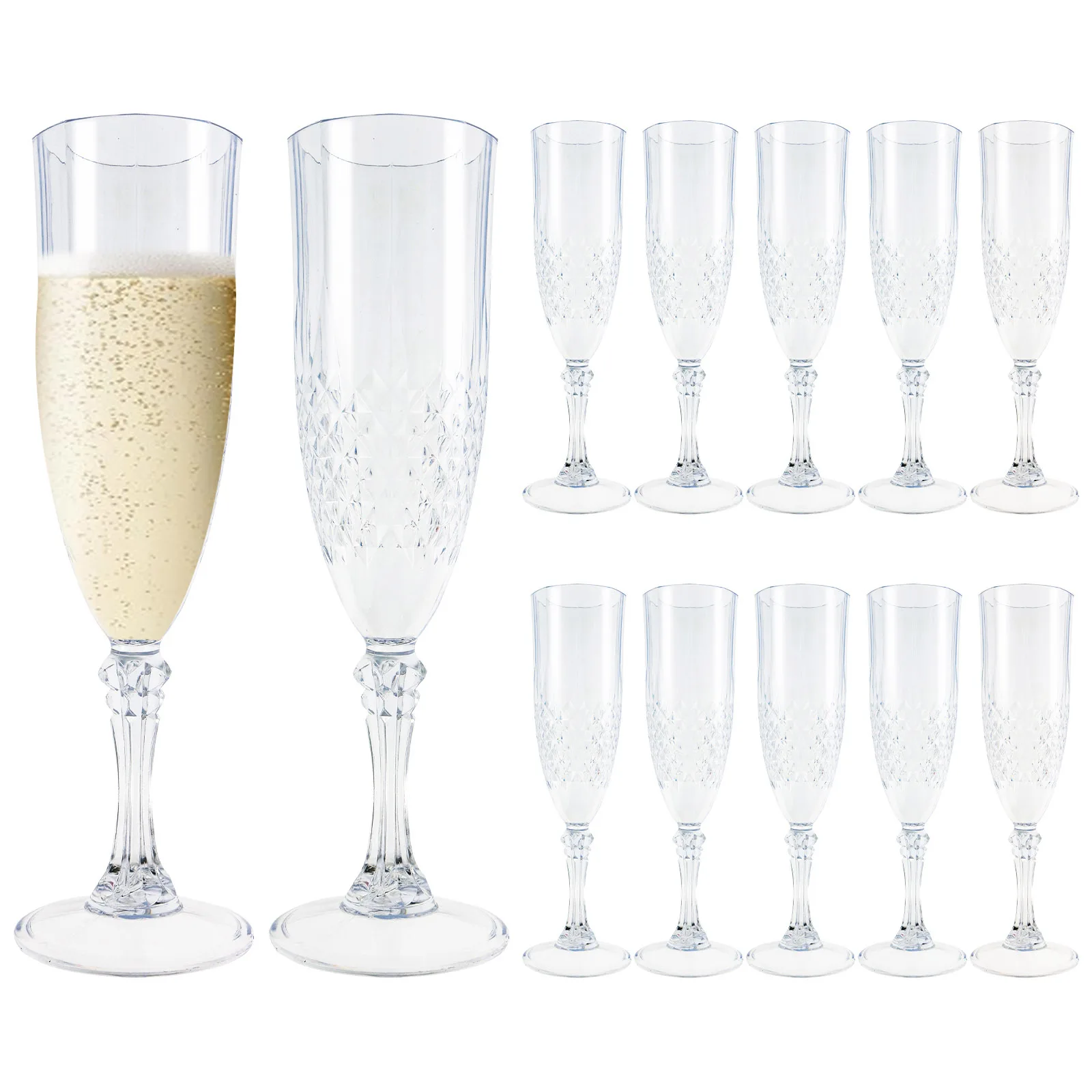 Plastic Champagne Flute Set 1
