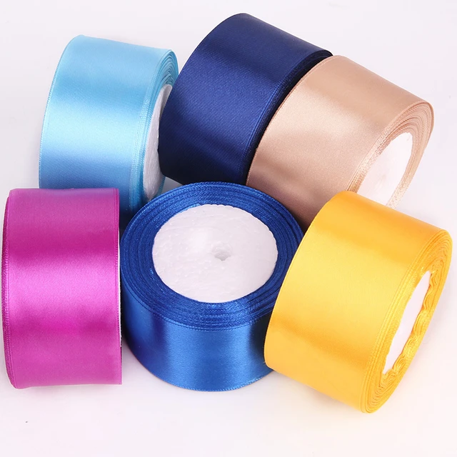 25Yards 25mm Printed Satin Ribbon Gift Wrapping Crafts Bows Natural Ribbons  Trim DIY Sewing Clothing Wedding White Lint Decor - AliExpress