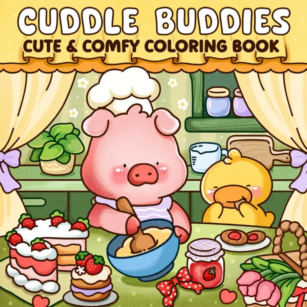 Cheekoo Cartoon Coloring Book Set for Teens, 120 Pages Art Therapy Gift, Creative Fun & Stress Relief Activity Book 6