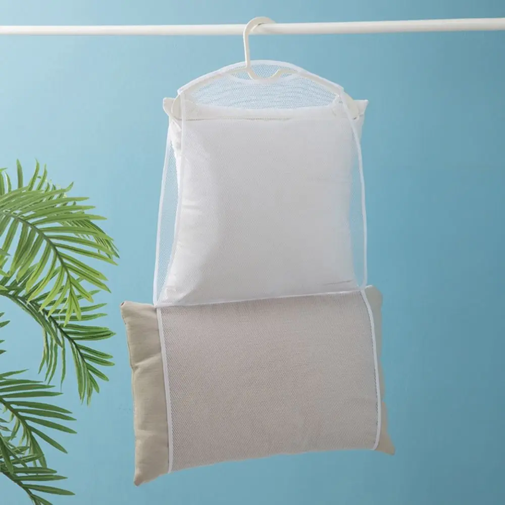 Portable Storage Pillow Drying Net Anti-dust Pillow/Doll Household Balcony Rack Breathable Mesh Hanging Drying Bag 2