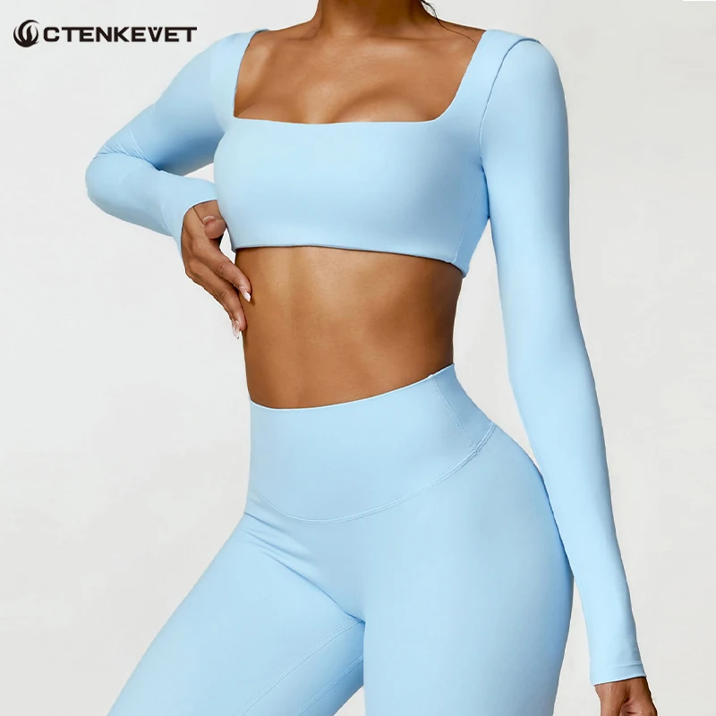 Sports Long-sleeved Women Outdoor Running Gym Fitness Wear T-shirt Long-sleeved Yoga Shirt Gym Push Up Workout Single Piece Top yoga top sports t shirt yoga shirt sports shirt
