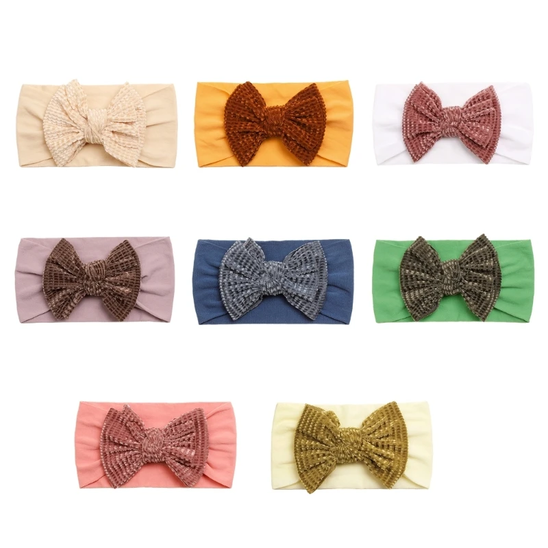 

Hair Accessories Baby Bowknot Headband Soft Elastic Knotted Headwear Wide Band Hair Bands Headbands Head Wraps Dropship